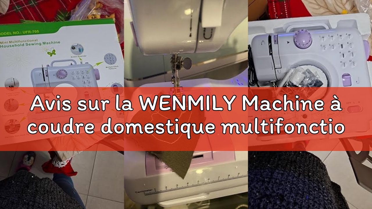 Avis sur la WENMILY Machine à coudre domestique multifonctionnelle à 12 aiguilles, électrique, porta