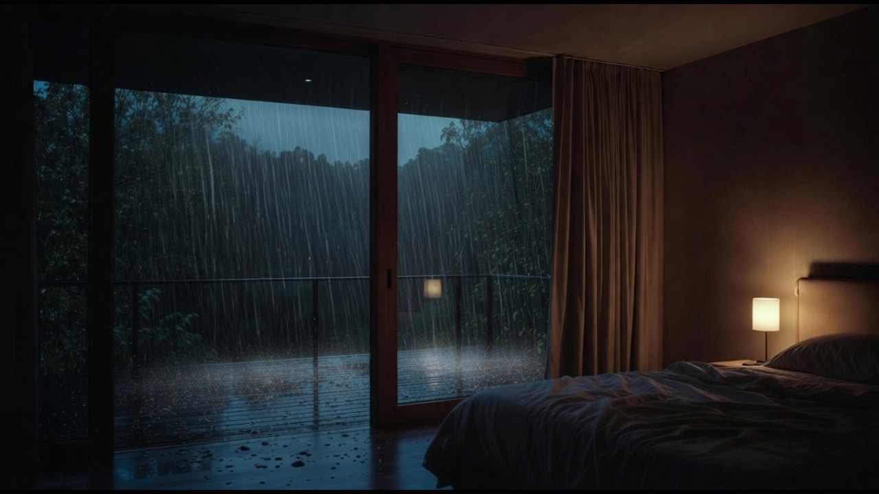 Rainforest Sounds for Sleeping | Heavy Thunderstorm for Sleep 3 Hours | Deep Sleep | 4K 60FPS ASMR