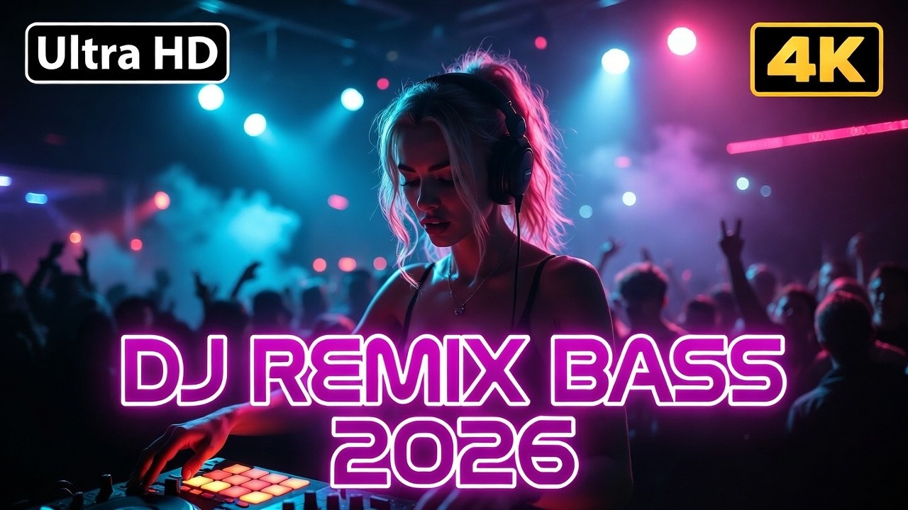 DJ REMIX BASS 2026 – Viral Mashups & Club Party Anthems | Female DJ EDM Disco Mix 🔥 Turn It Up!