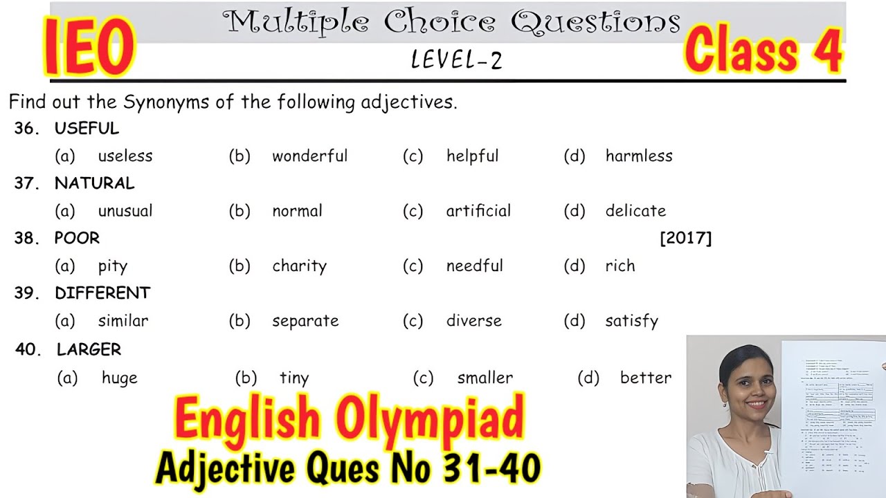 Olympiad Exam For Class 4 English 2023 |  English Olympiad Mock Test for Class 4 | IEO Class 4