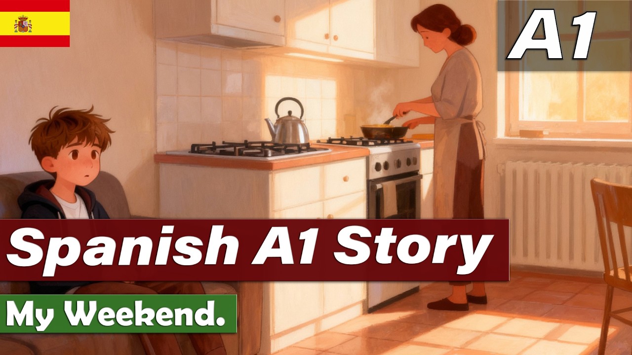 Learn Spanish A1 | My Weekend | Simple Story |
