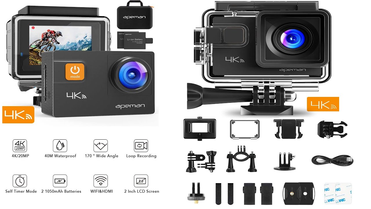 APEMAN Action Camera A80 4K Wifi Testing Setup