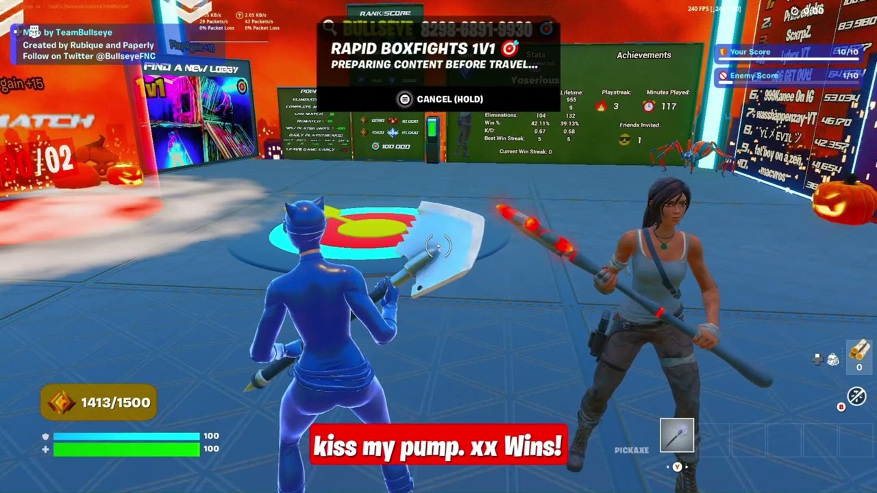 Fortnite Gameplay Rapid Boxfights 1V1 & Piece Control 1V1