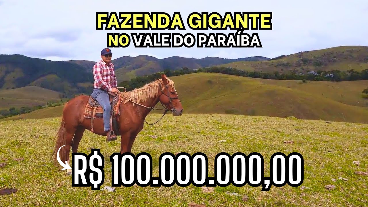 FAZENDA GIGANTE À VENDA| 2.544 hectares | Vale do Paraíba | Potencial para 5 000 Cabeças Confinadas