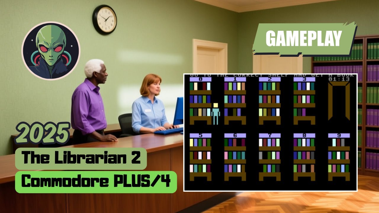 The Librarian 2 (Commodore PLUS/4) (2025) BrewOtaku Quick Gameplay