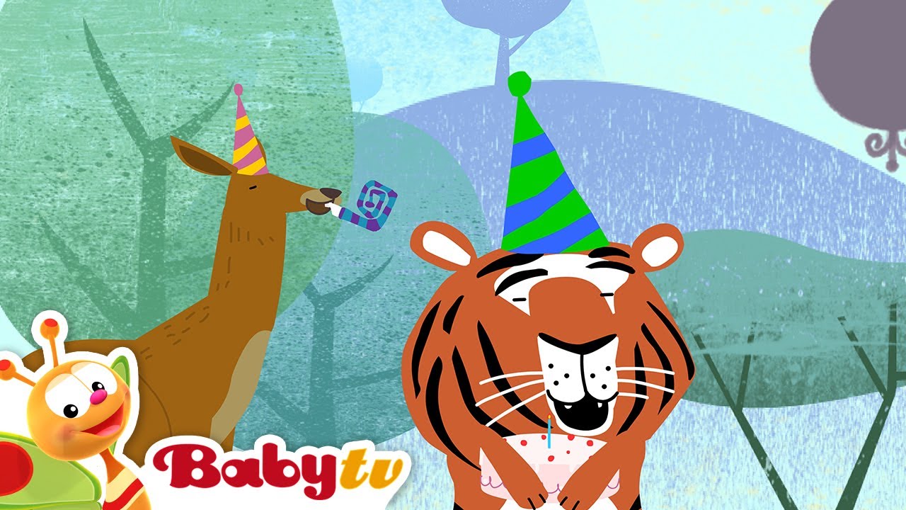 Joyeux anniversaire, Tigre 🐯 🥳 | Les chiffres et les formes pour les enfants | @BabyTVFR