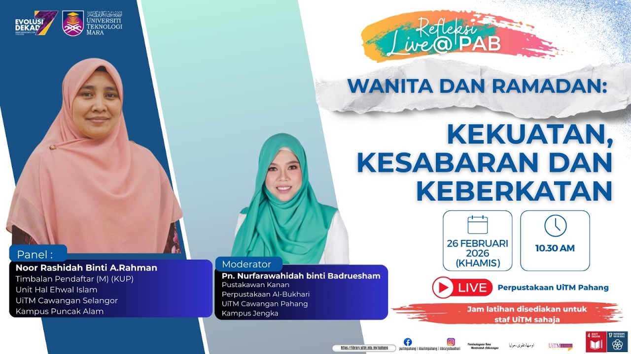Refleksi Live@PAB : Wanita dan Ramadan : Kekuatan, Kesabaran dan Keberkatan