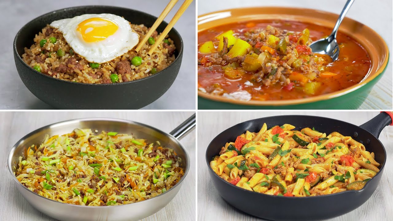 4 GROUND MEAT DINNER Ideas. Delicious & Super Easy! Recipes by Always Yummy!