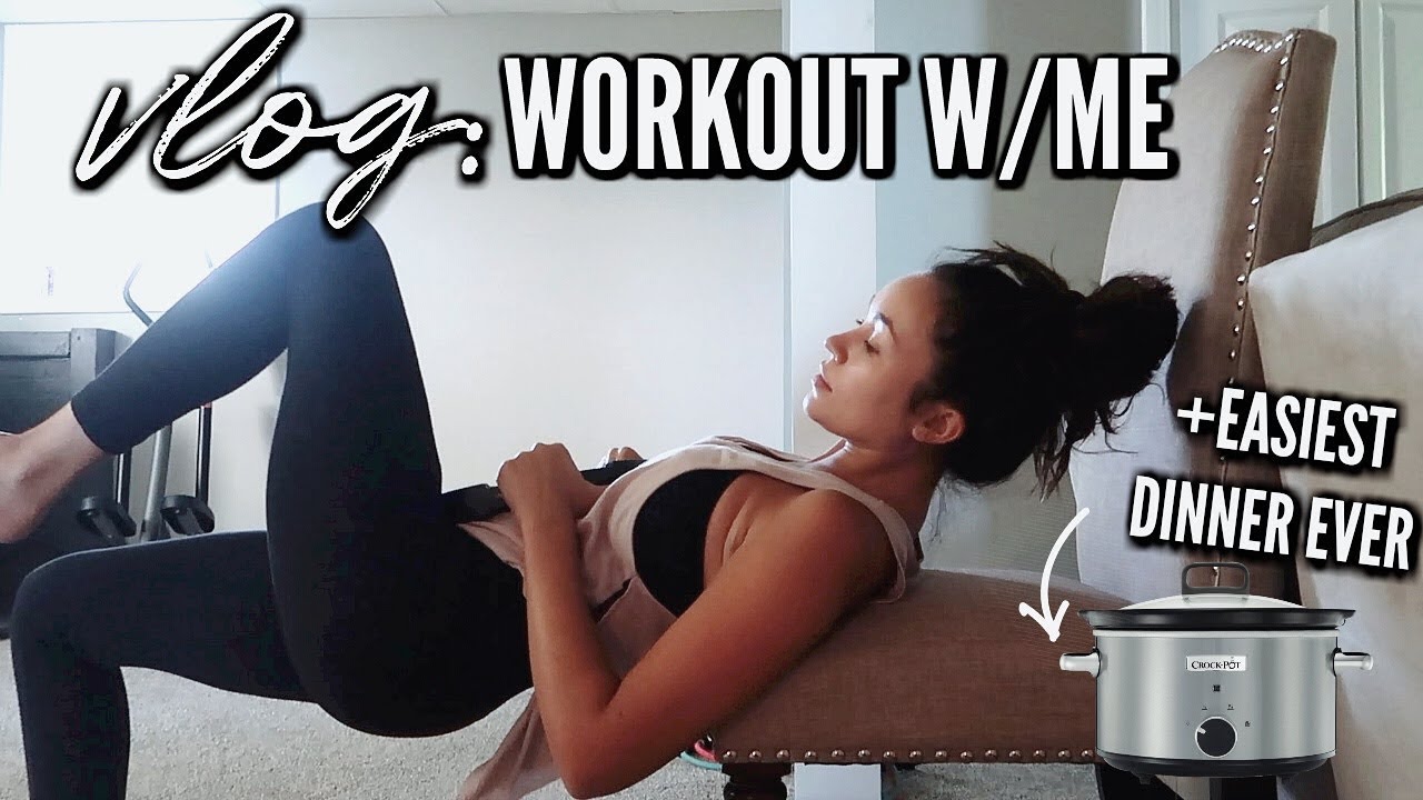 VLOG: WORKOUT W/ME + EASIEST DINNER RECIPE EVER | Stephanie Ledda