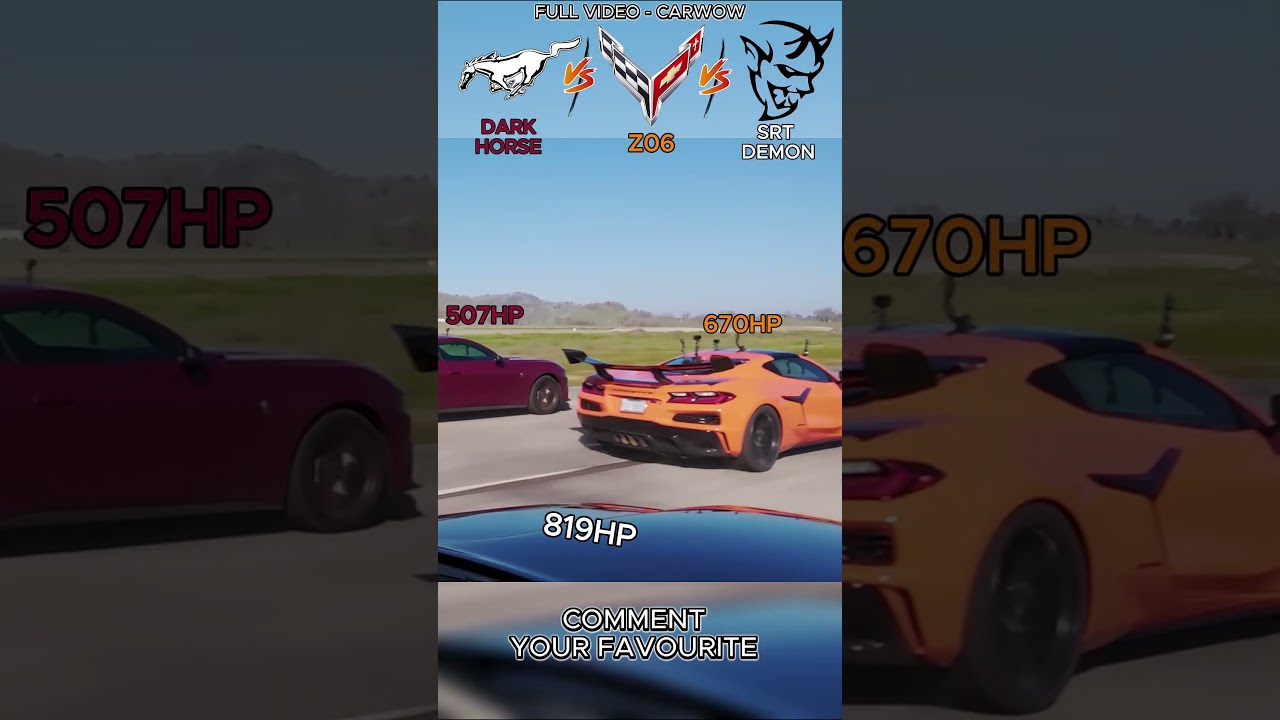 Z06 vs Dark Horse vs Demon &ndash; American V8 WAR! 🇺🇸🔥