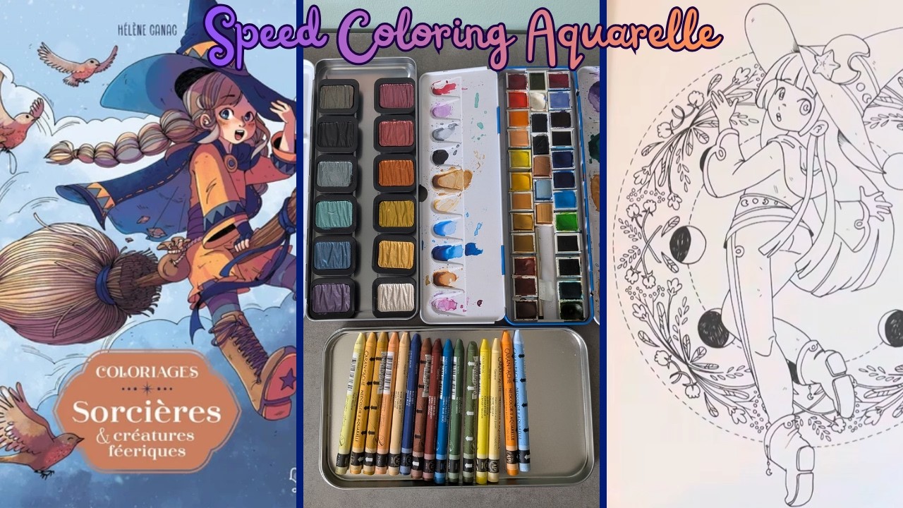 On peint ensemble un coloriage à l'aquarelle  | Challenge Pigmentarot