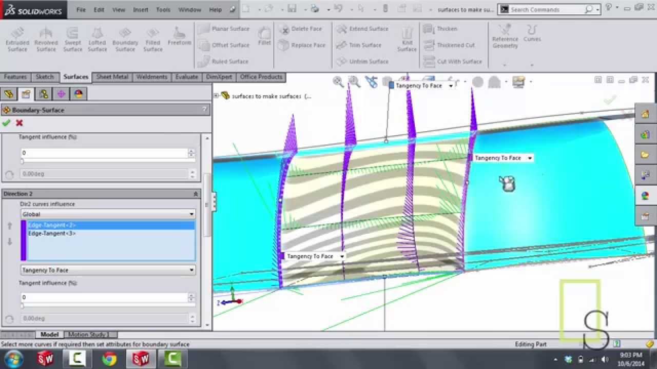SolidWorks - Organic Shapes with Reference Surfaces