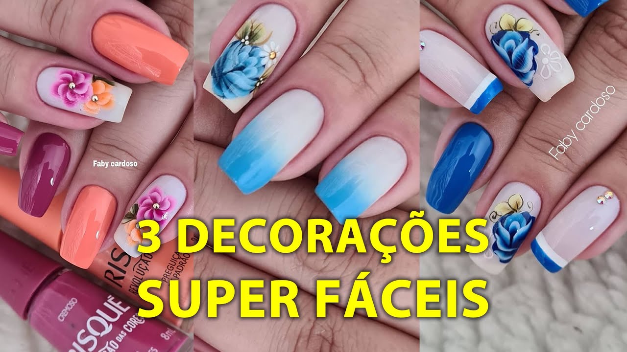 3 Decorações de Unhas Maravilhosas e Fáceis de Fazer