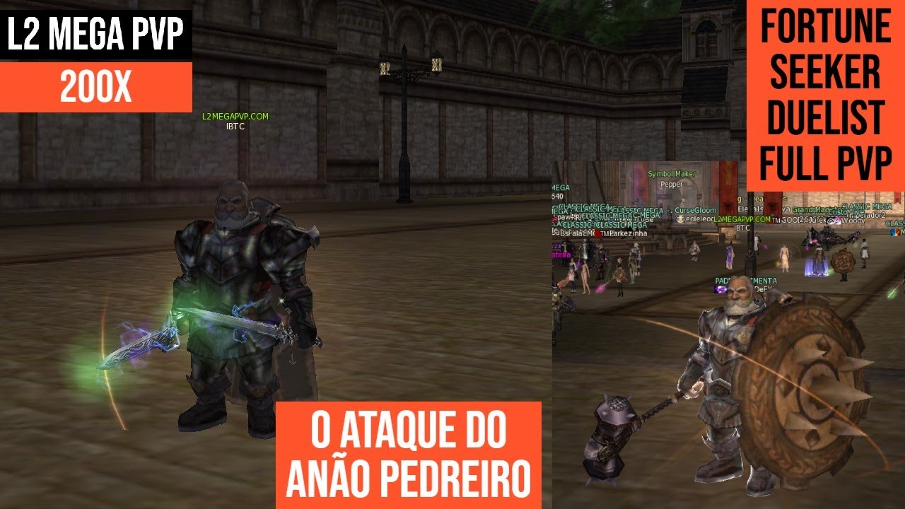 L2 MEGA PVP CLASSIC - FORTUNE SEEKER PVP - O ATAQUE DO ANÃO PEDREIRO L2REBORN PVP