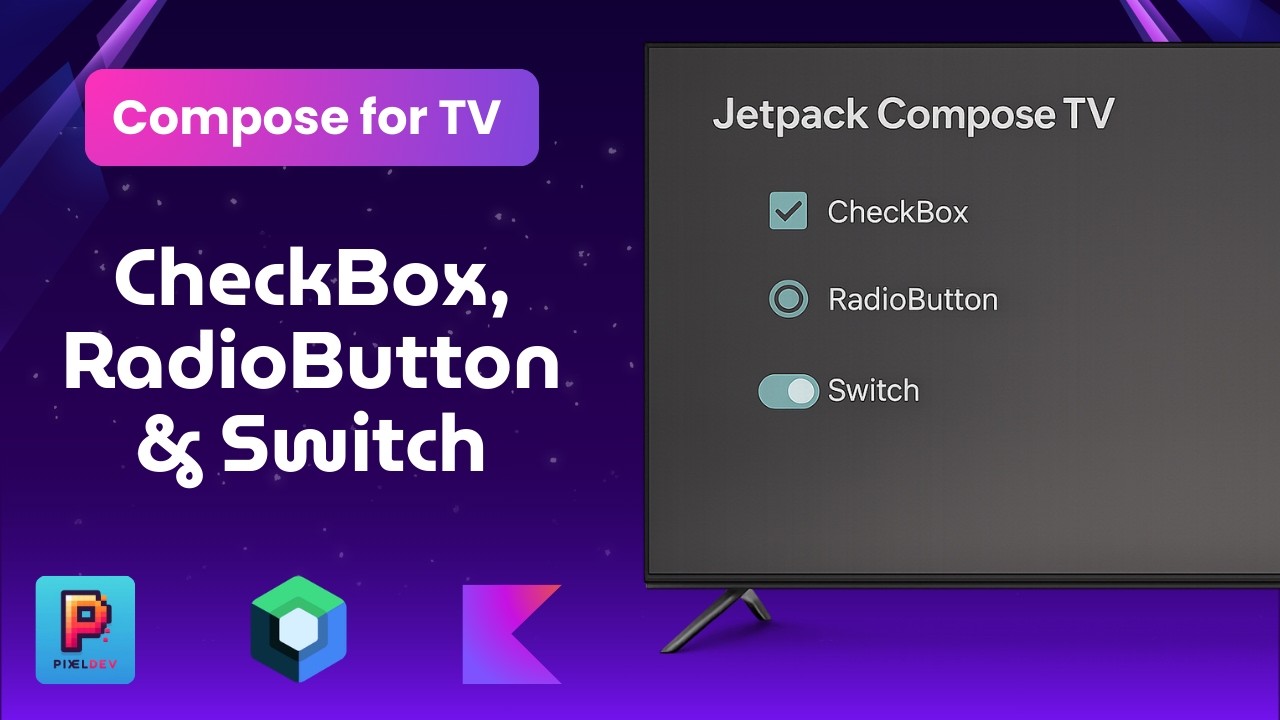 Checkbox, RadioButton & Switch in Jetpack Compose for Android TV | Kotlin | Compose for TV | KMP