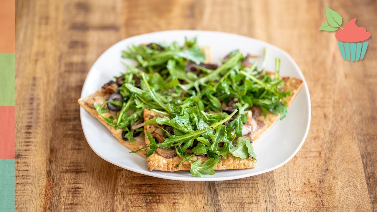 Mushroom Arugula Truffle Flatbread | Pizza Series!