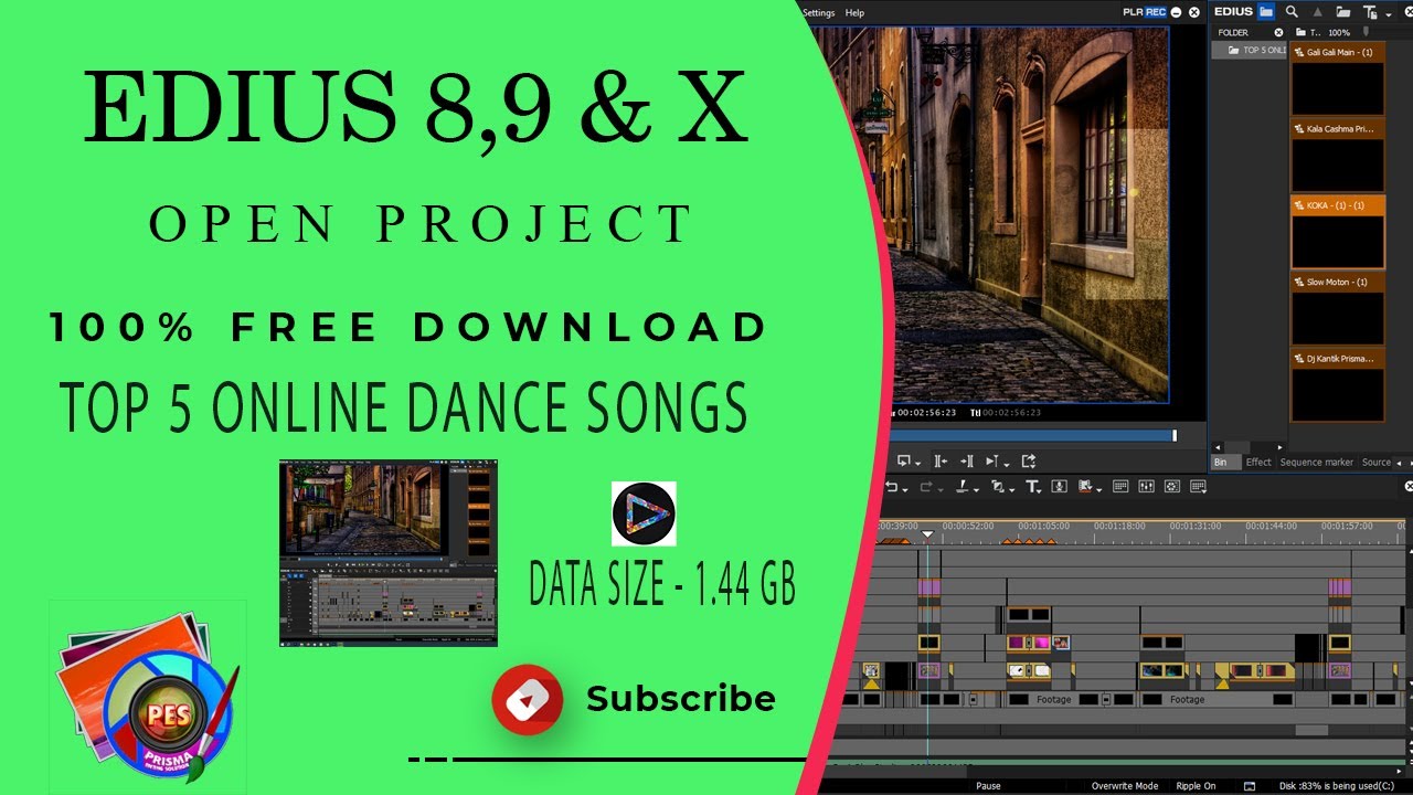 TOP 5 ONLINE DANCE SONG EDIUS OPEN PROJECT FREE DOWNLOAD