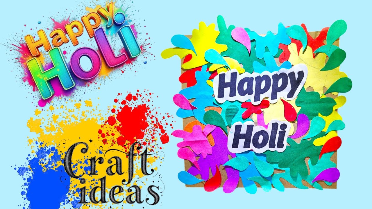 Holi craft ideas for school | Holi  craft ideas easy | Holi banner ideas easy @CreativeArtCraft84