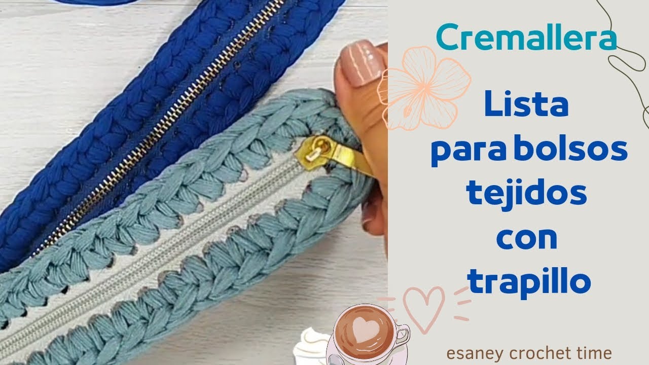 😍Wow! zipper for woven bags / Cremallera para bolsos tejidos #esaney #crochet #tejer #bag