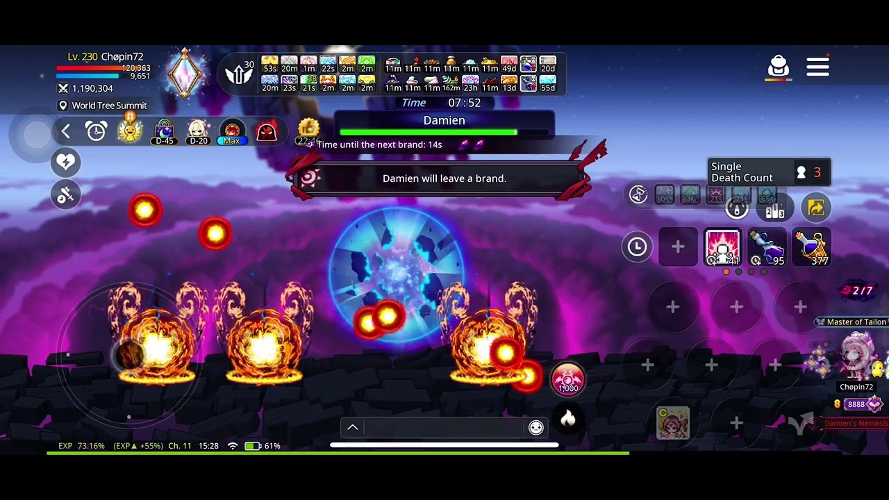 Maplestory M, solo HD with IEL alt (mythic weapon)