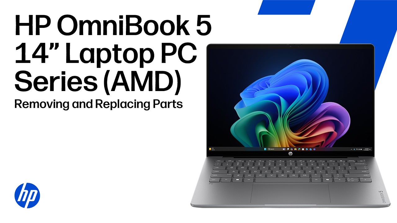 Removing & replacing parts | HP OmniBook 5 14-inch Laptop PC Series (AMD) | HP computer service