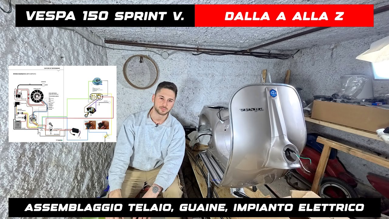 Restauro 150 Sprint Veloce DALLA A ALLA Z - Assemblaggio telaio, guaine, impianto elettrico *noioso*