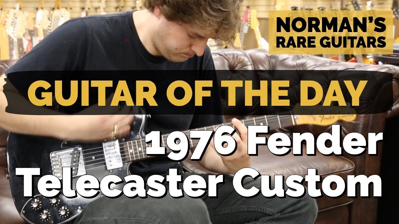 Guitar of the Day: 1976 Fender Telecaster Custom Black on Black | Norman's Rare Guitars