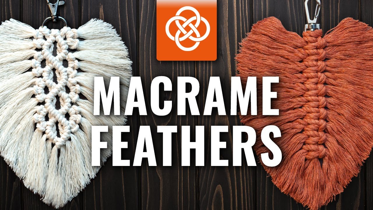 Перья в технике макраме  | DIY | Урок макраме для начинающих