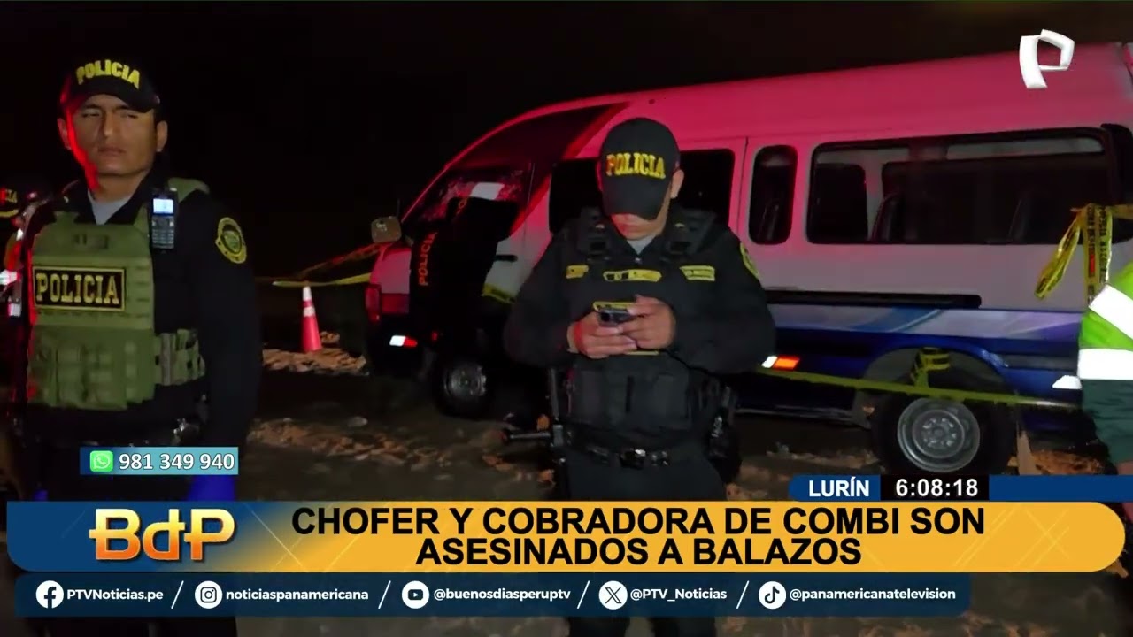 Chofer es asesinado a balazos en Lur&iacute;n: ataque deja dos pasajeros heridos de gravedad