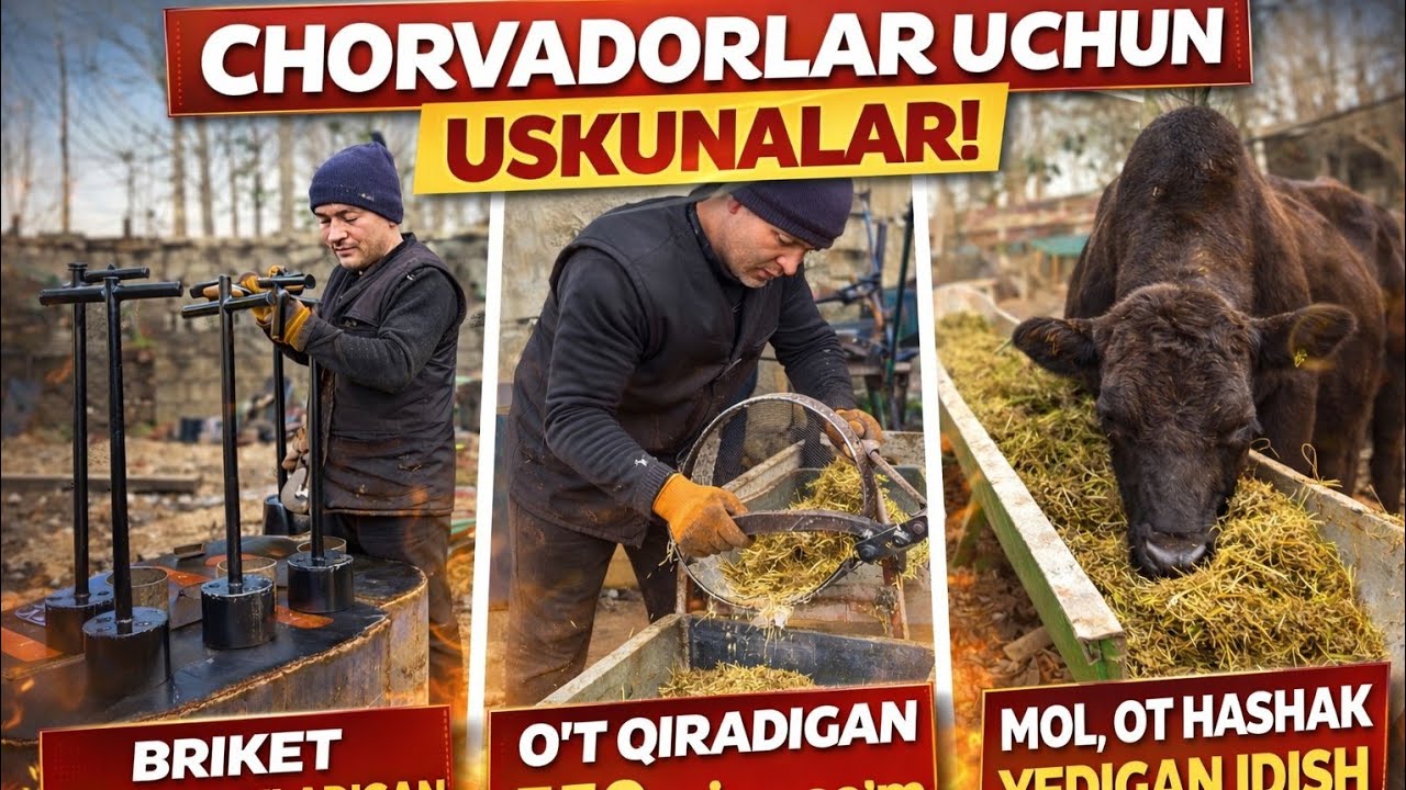 Брикет апарати , жоди ва чорва анжомлари #брикет #жоди #ухир #oxir #чорва #2026