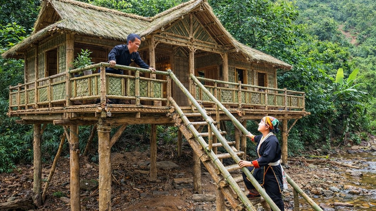 Primitive Survival Life | Dwarf Family Builds and Completes New Forest Home