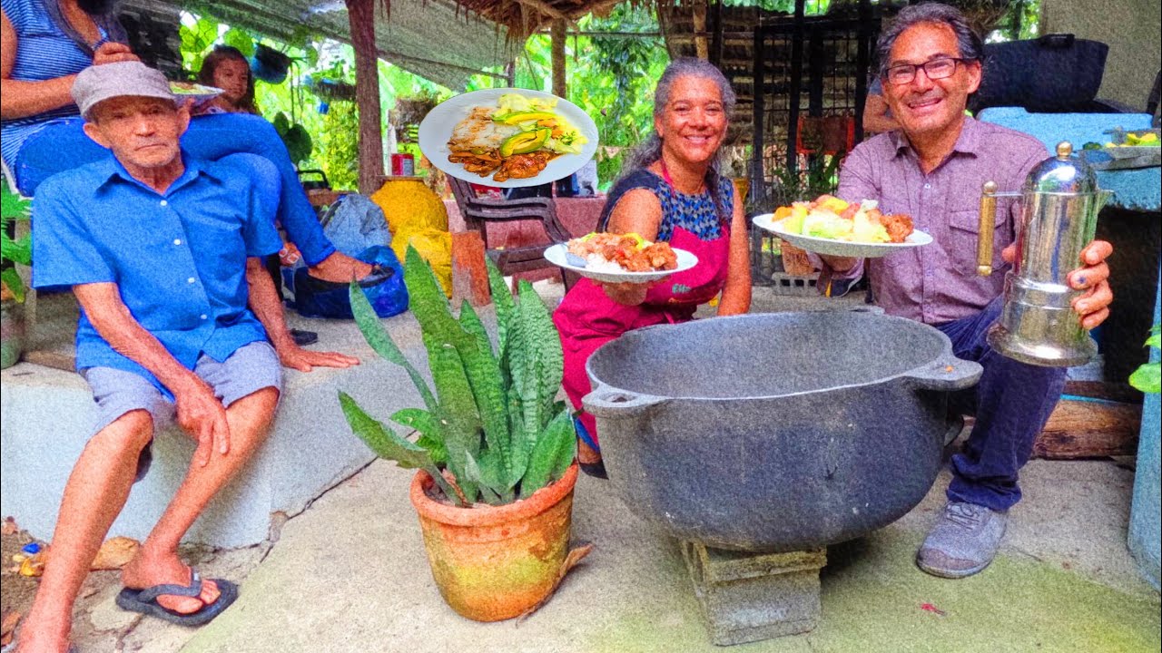 NOS ATRAPÓ la LLUVIA en un HERMOSO CAMPO de RD MIREN que CALDERO  de SANCOCHO tan GRANDE🍛