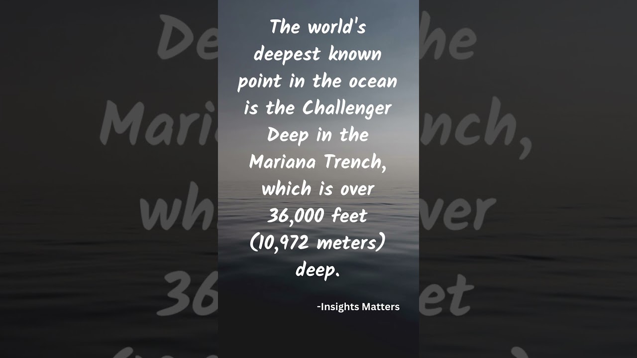 Mariana Trench | The world's deepest known point in the ocean