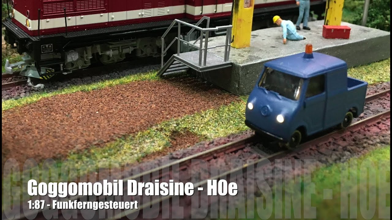 1:87 RC Mikromodell - Goggomobil Schmalspur Draisine H0e - narrow gauge