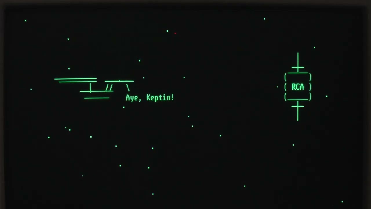 Star Trek ASCII animation on DEC VT-420 terminal