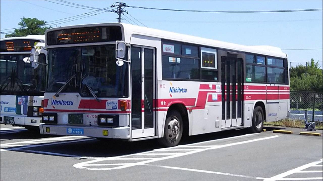 西鉄バス6705 77番小嶺車庫行き（香月 日産ディーゼルU-UA440LSN 1992年式）