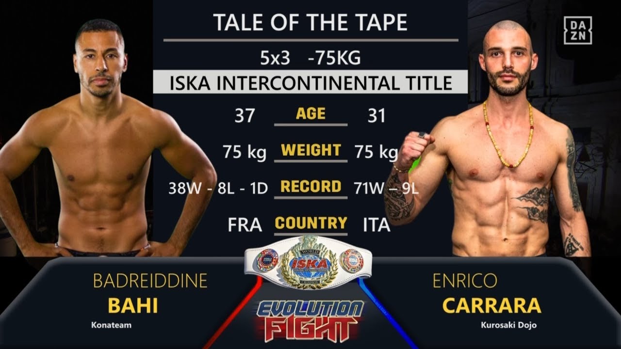 Carrara (Kurosaki Dojo) vs Bahi (Konateam) - ISKA Intercontinental Muay Thai Title 75kg
