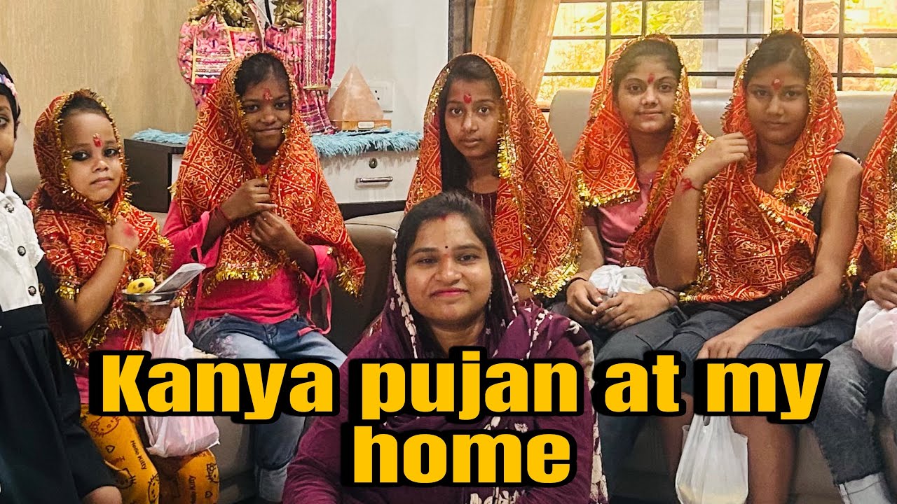 NAVRATRI KANYA PUJAN 🙏🙏👩🏻‍🦰👩🏻‍🦰🌺🌺|| KANJAK PUJAN 2024
