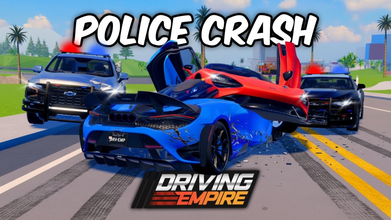 Полицейская погоня привела к крупной аварии в автосалоне Driving Empire.