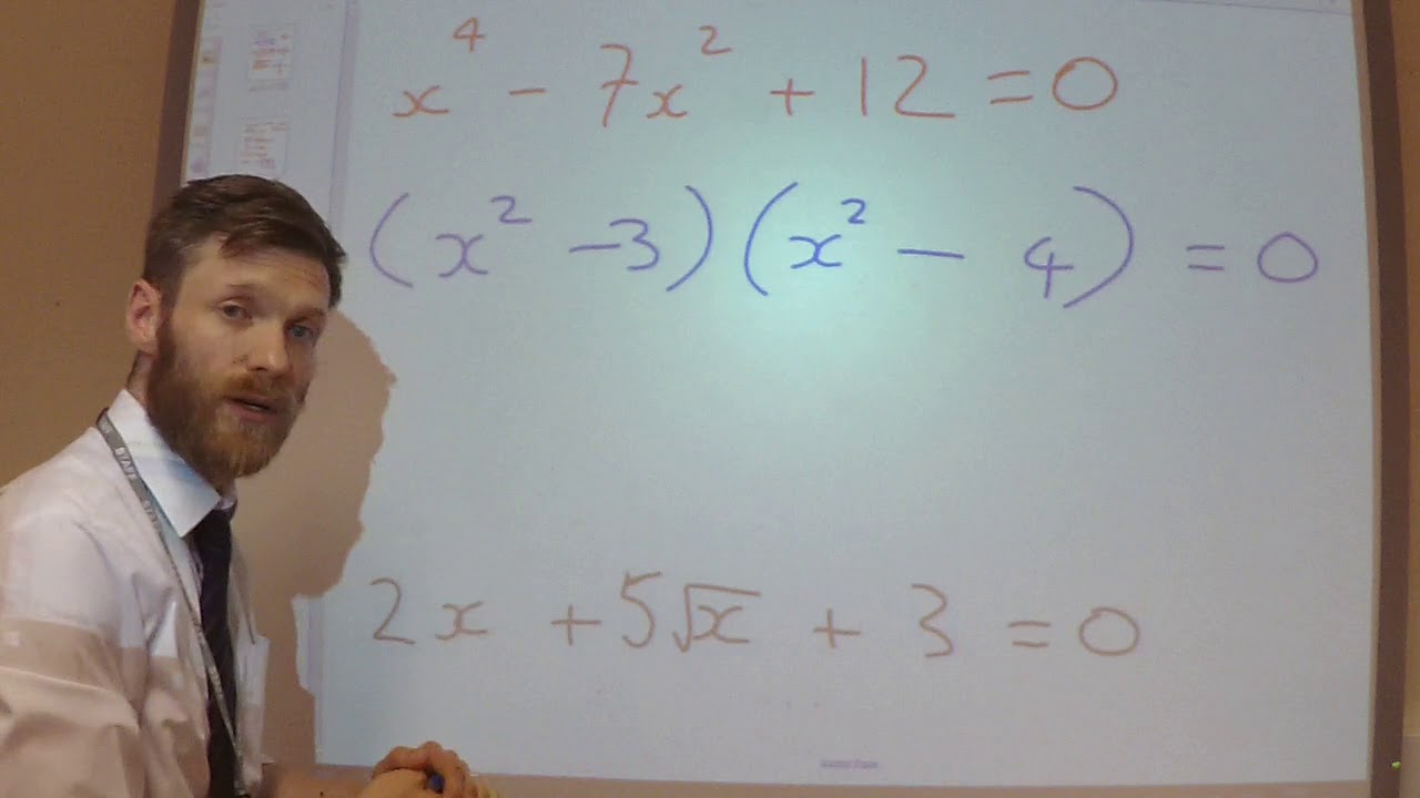Year 12 - Quadratics 3 - 