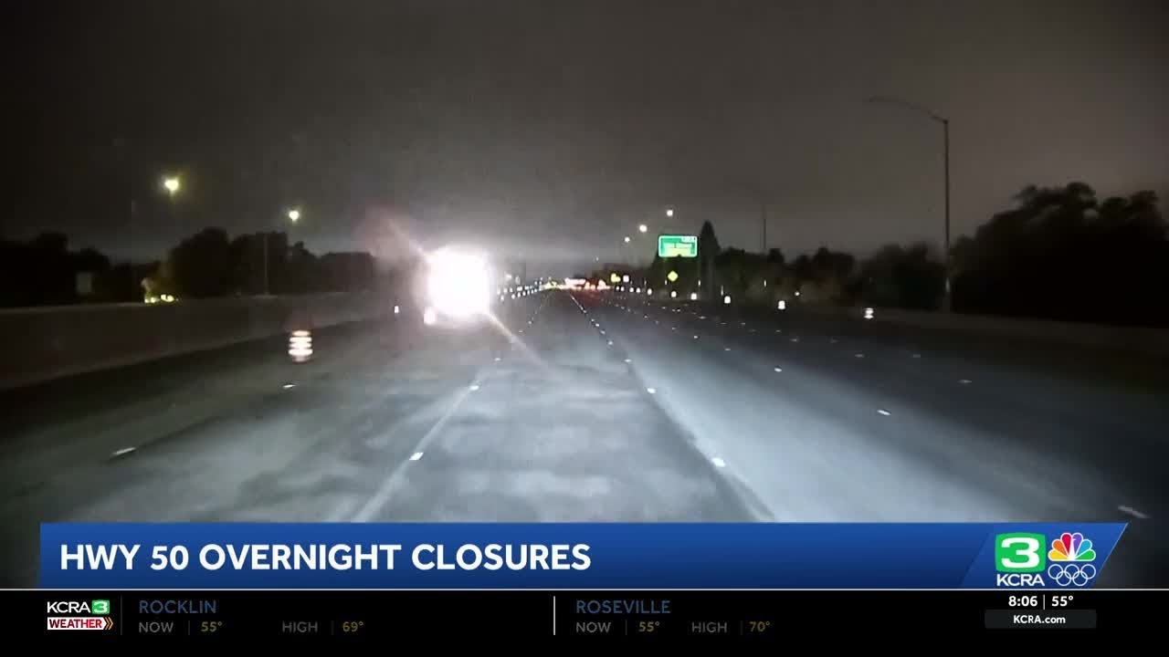 Drivers face nightly closures on Highway 50 between Sacramento and West Sacramento