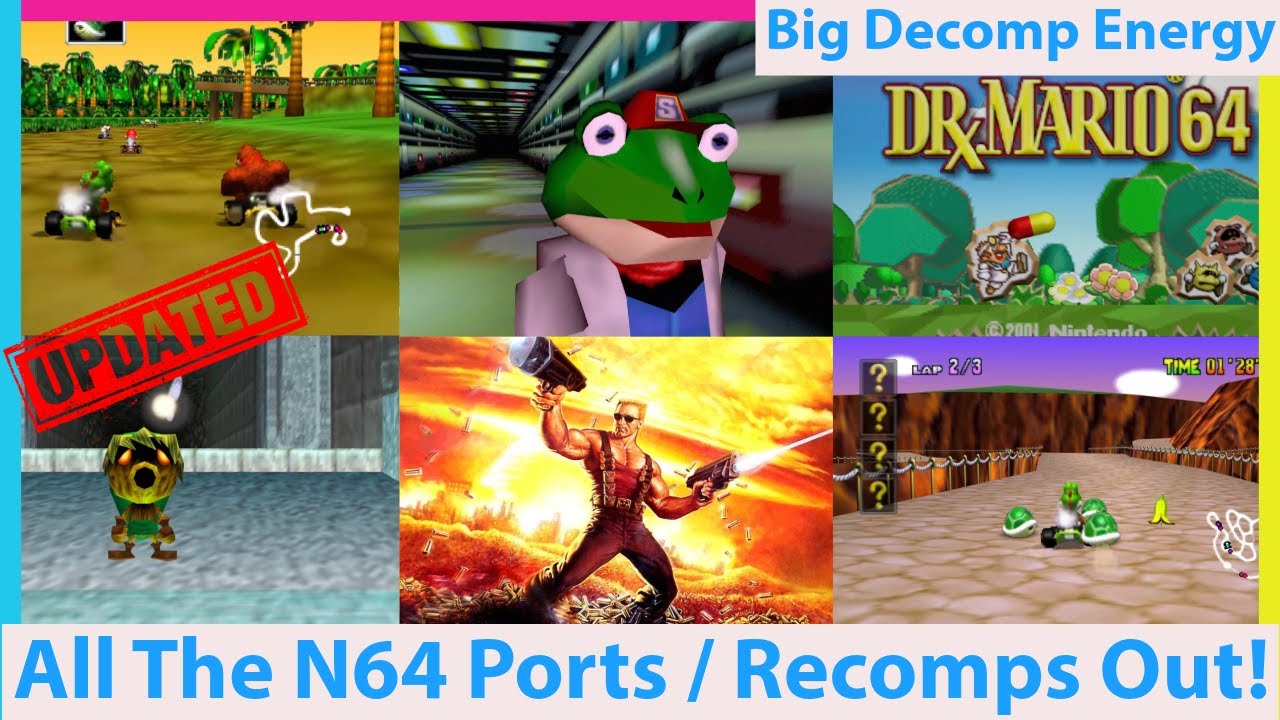 More Games! EVERY N64 Recomp and PC Port You Can Play Today! More Added!