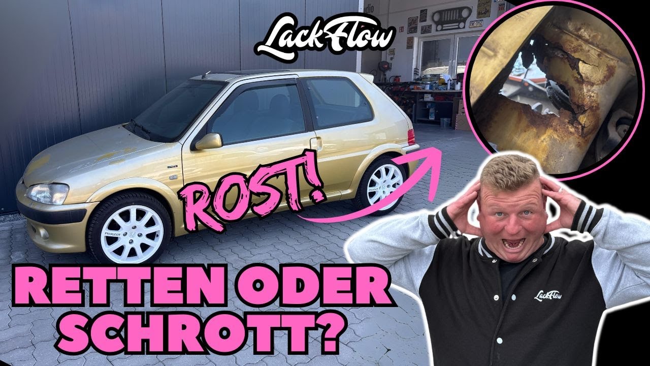 Faustgroße Rostlöcher im Peugeot 106 Sport!? 😱 Ist das Auto noch zu retten?
