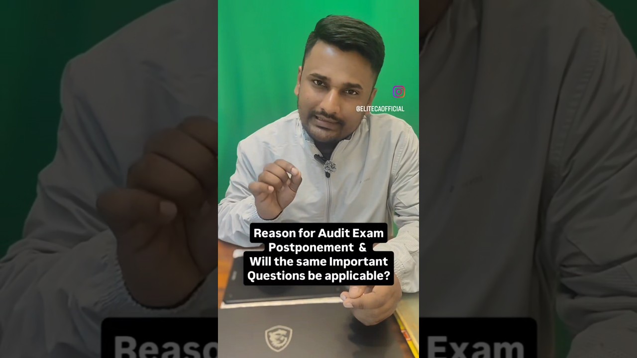 Exact Reason for Audit CA Inter Exam Postponement 👍 #castudents #castudentlife #icaiexam #icai #yt