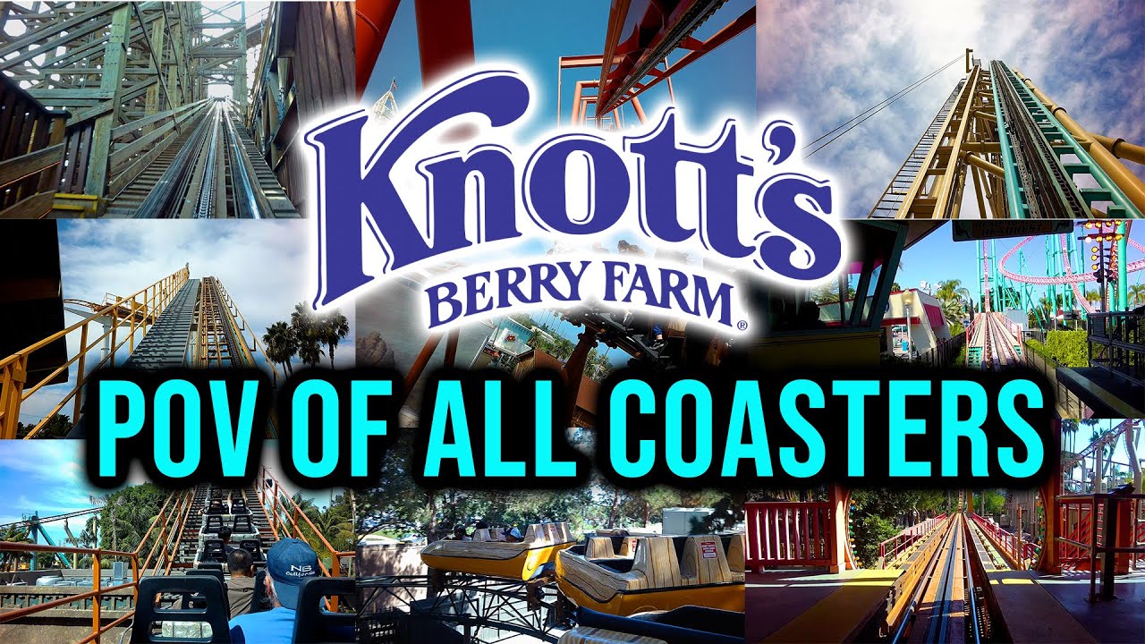 Knott's Berry Farm All Roller Coasters POV Compilation in 4K
