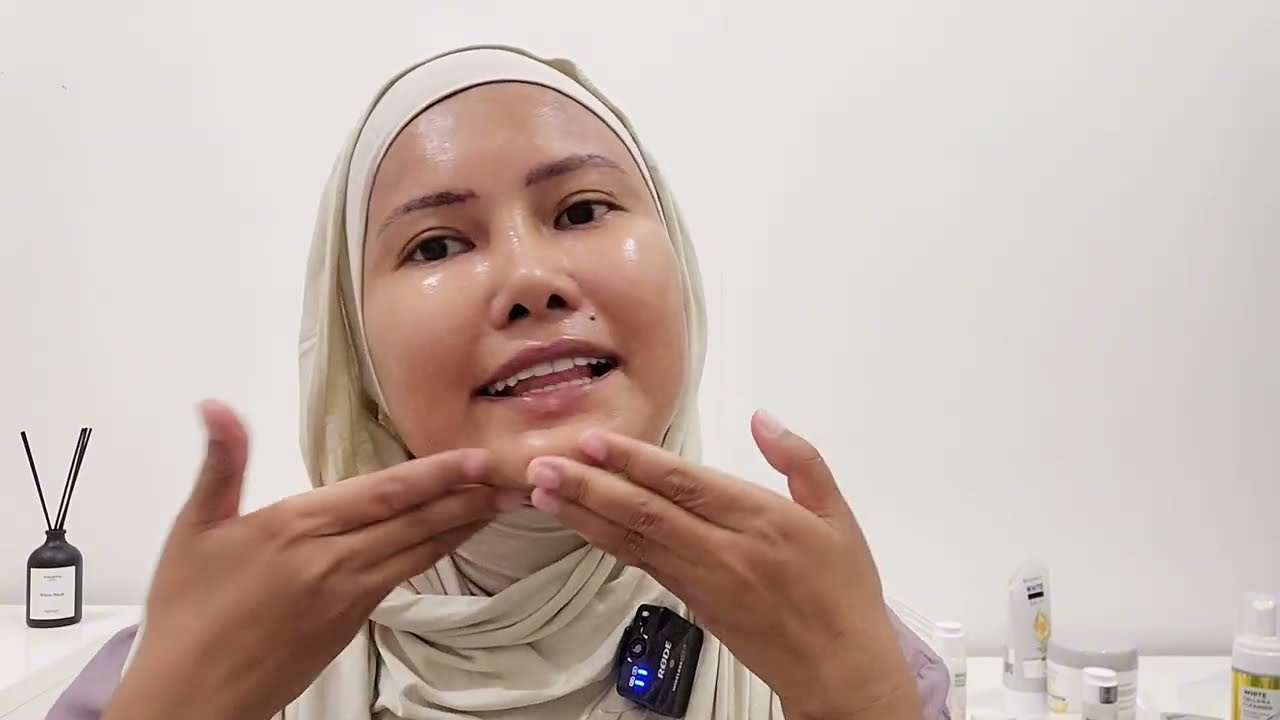 Pake Ms Glow skincare, malam usia 40an