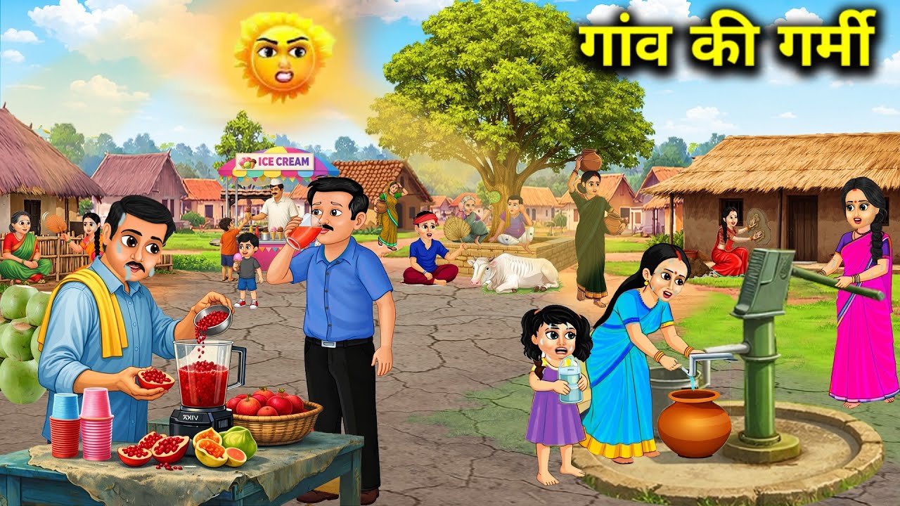 गांव मे गर्मी का कहर || Summer Of Village || Cartoon Video || Kahaniyo Ka Pitara 
