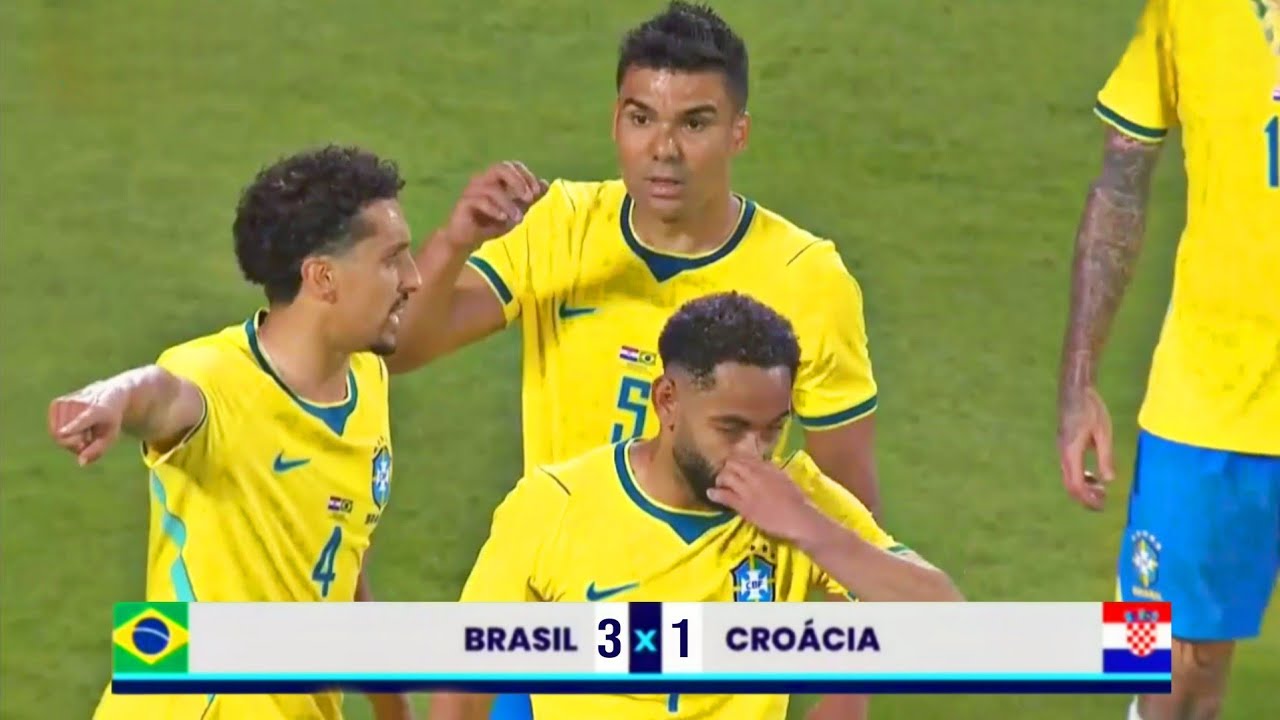 CRAZY MATCH !! HIGHLIGHT (3-1) BRAZIL VS CROATIA | ⚽Danilo, Igor Thiago, Martinelli | Fanscam