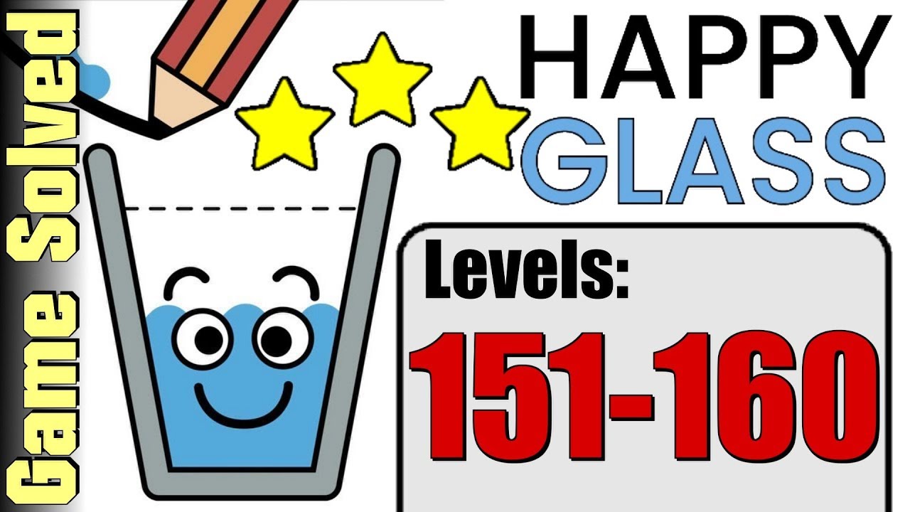 Happy Glass | All Levels 151-160 (Solution 3 Stars ★★★)