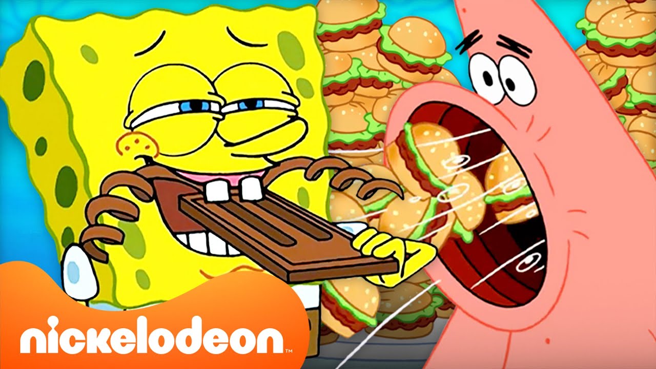 Губка Боб | Губка Боб ПИРШЕСТВУЕТ 60 минут подряд 🍴 | @SpongeBobOfficial | Nickelodeon Cyrillic